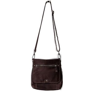 Fossil Brown Leather Crossbody Messenger Bag